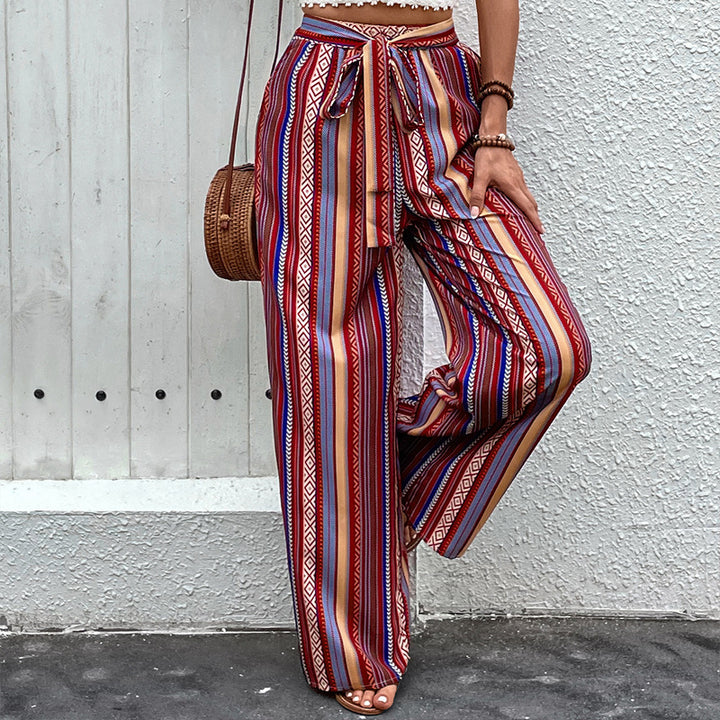 Damen Weite Sommerhose mit Gummizug Echo Archiv