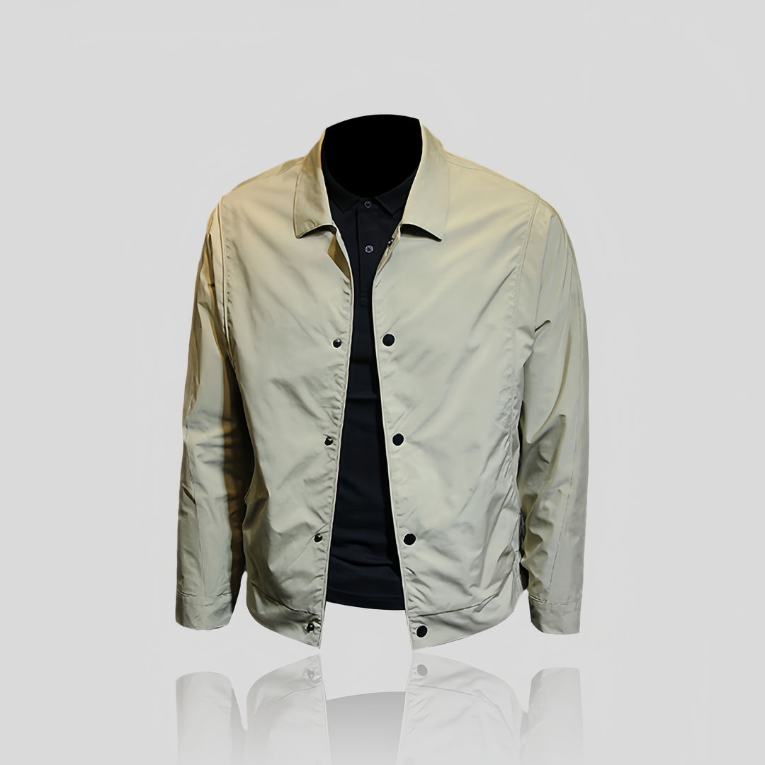 Herren Leichte Coachjacke mit Druckknopfleiste, Hemdkragen & windabweisender Mikrofaser Echoarchiv