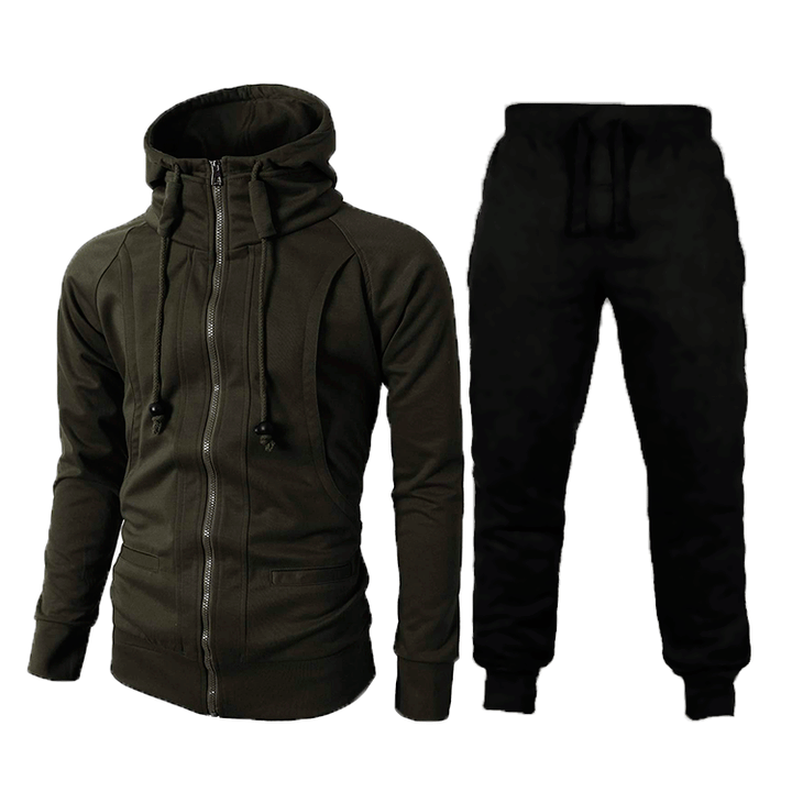 Herren Sportlicher Trainingsanzug mit modernem Schnitt und praktischen Taschen Echoarchiv