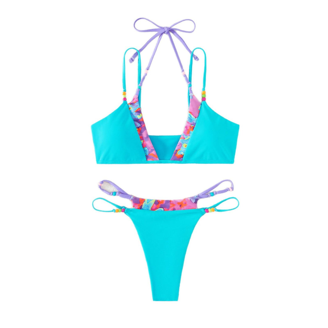 Damen verspielter Bikini mit buntem Floral-Design Echo Archiv
