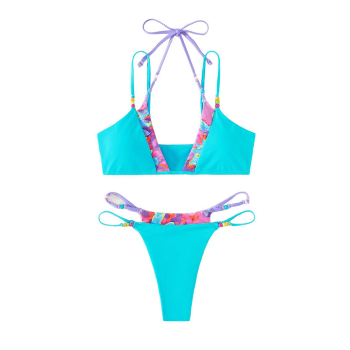 Damen verspielter Bikini mit buntem Floral-Design Echo Archiv