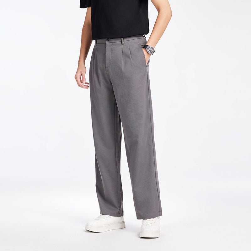 Herren Elegante Bundfalten-Stoffhose mit hoher Bundhöhe, Bügelfalte und geradem Bein Echo Archiv