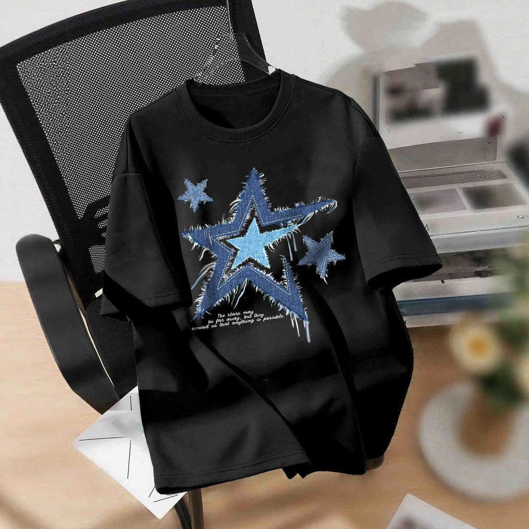 Damen T-Shirt mit trendigem Sternmotiv und lässiger Passform Echo Archiv