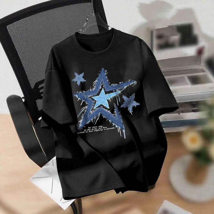 Damen T-Shirt mit trendigem Sternmotiv und lässiger Passform Echo Archiv