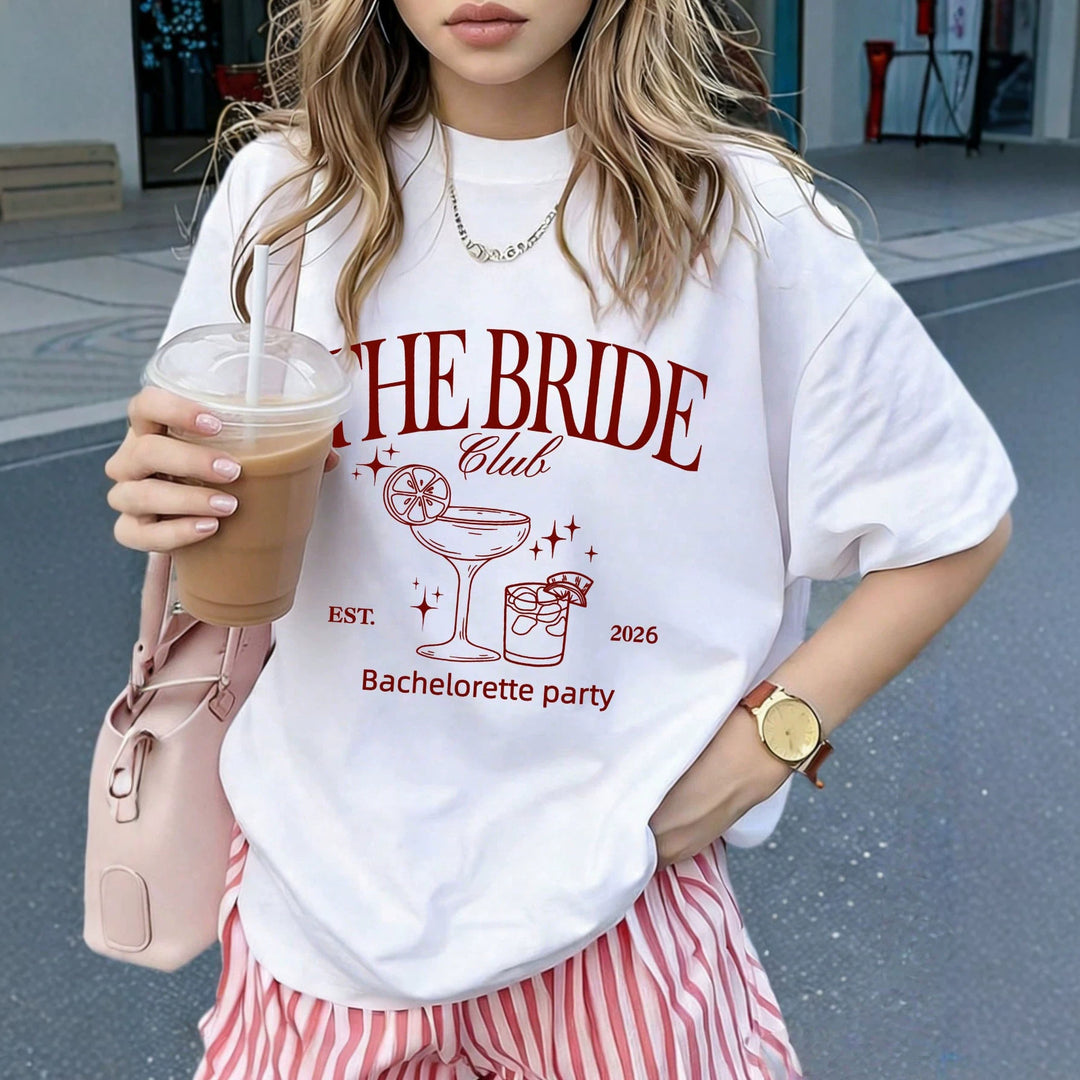 Damen oversized Bachelorette T-Shirt mit exklusivem Print Echo Archiv