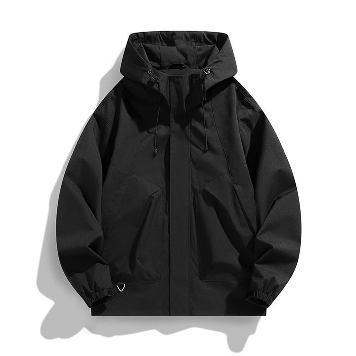 Unisex Leichte wasserdichte Utility-Kapuzenjacke mit verstellbaren Bündchen und großen Eingrifftaschen Echo Archiv