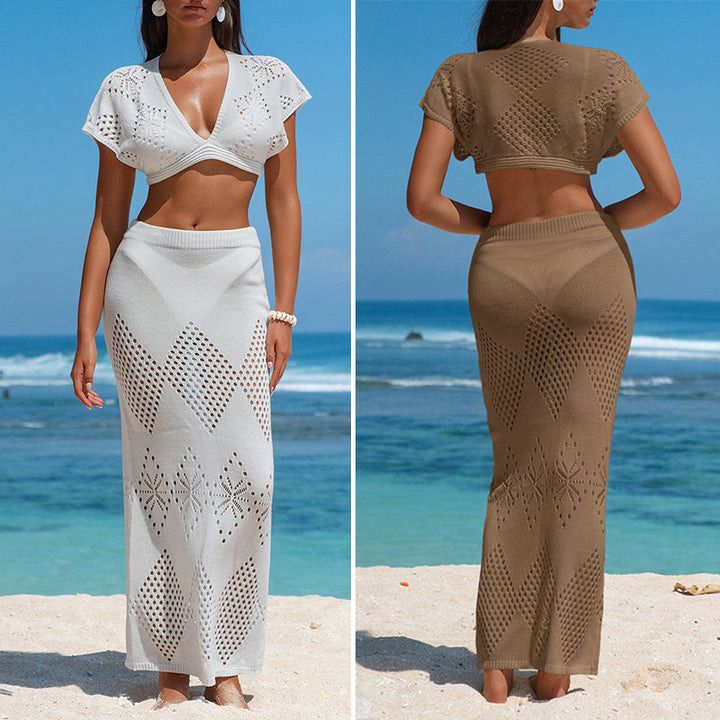 Damen Strickkleid mit offenen Mustern Echo Archiv