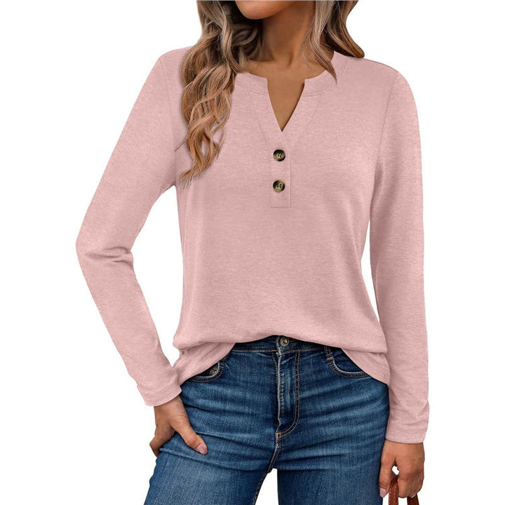 Damen Langarmshirt mit Knopfdetails Echoarchiv