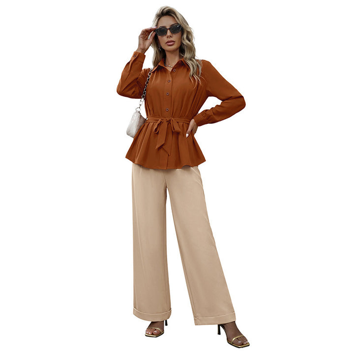 Damen Blusenset mit Taillengürtel und lässiger Passform Echo Archiv