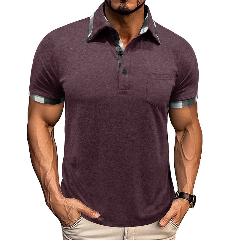 Herren Poloshirt mit modischen Kontrasten Echoarchiv