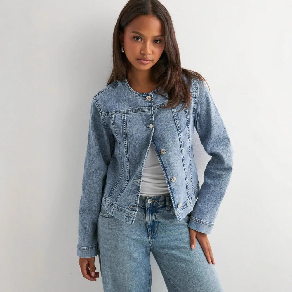 Damen zeitlose Denim-Jacke im modernen Schnitt Echo Archiv