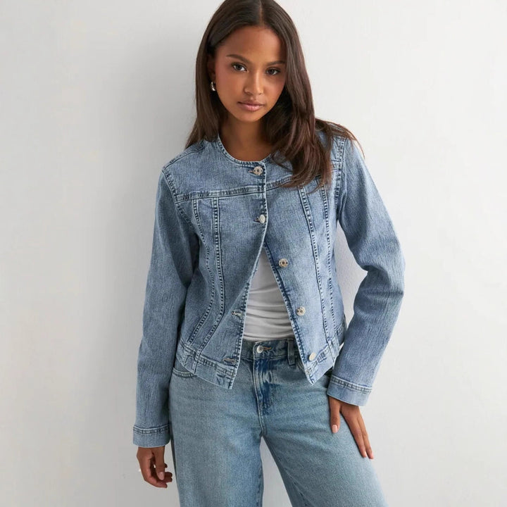 Damen zeitlose Denim-Jacke im modernen Schnitt Echo Archiv