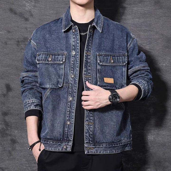 Herren Denim Jacke mit praktischen Taschen – Denvaro