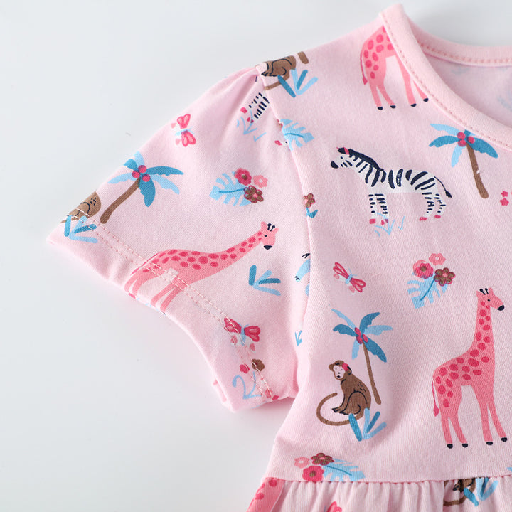 Mädchen Baumwollkleid mit verspieltem Tiermotiv Echo Archiv