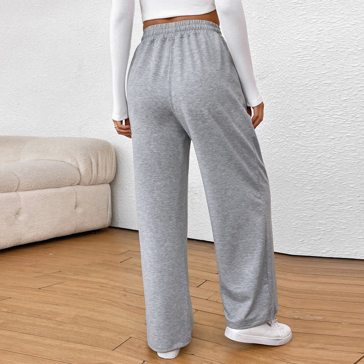 Damen weite Sweatpants mit elastischem Bund, Kordelzug und verstellbarem Saum – Avérine