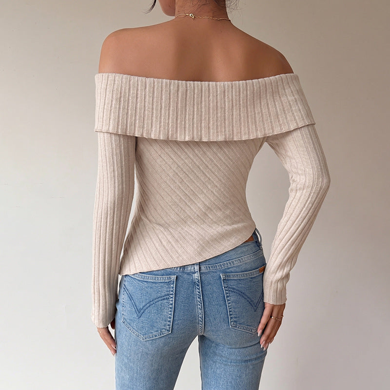 Damen Off-Shoulder Langarmoberteil Echo Archiv