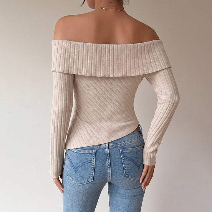 Damen Off-Shoulder Langarmoberteil Echo Archiv