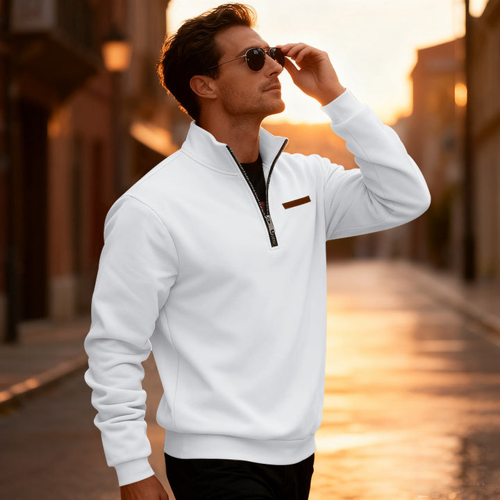 Herren Sportlicher Pullover mit halbhochgeschlossenem Reißverschluss Echoarchiv