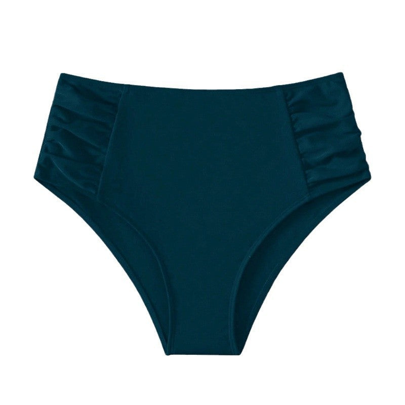 Damen Hoch geschnittene Badehose mit dekorativem Rüschendesign Echo Archiv