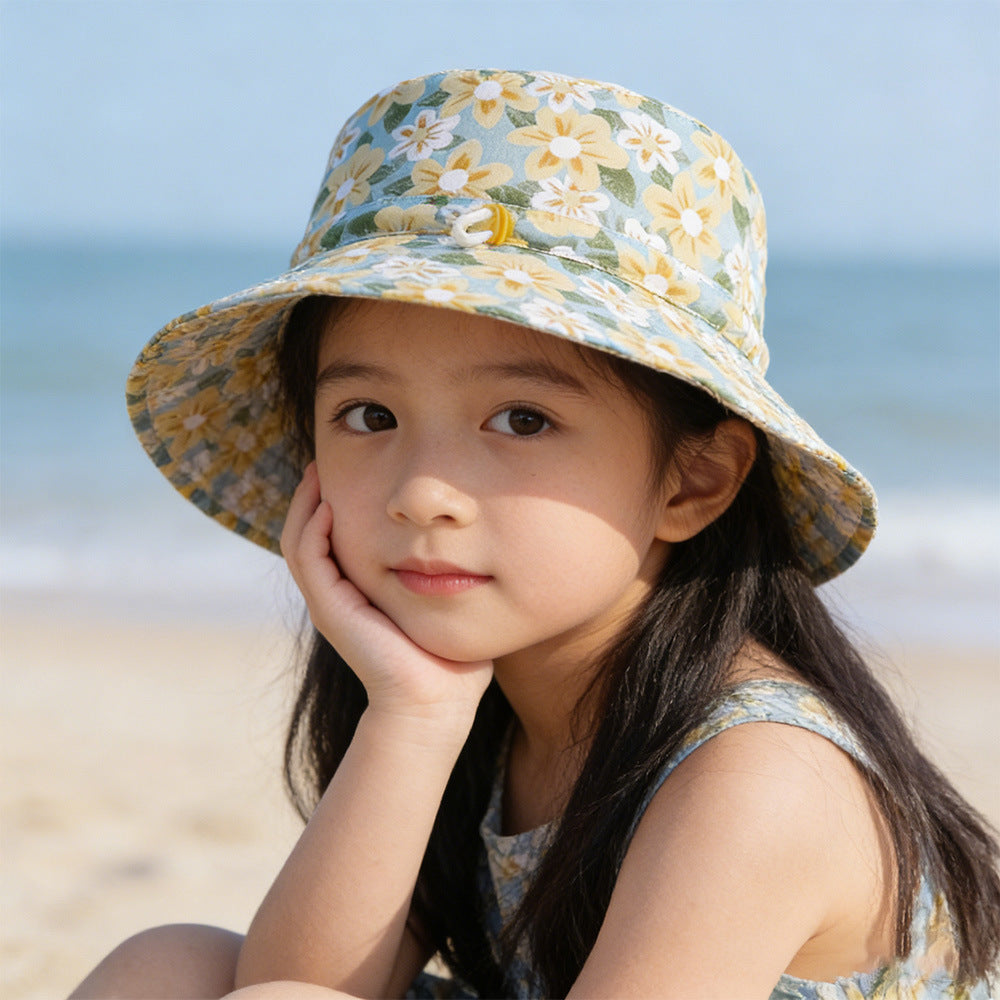 Unisex nan Sonnenhut für Kinder mit verstellbarem Kinnband, breiter Krempe und hohem UV-Schutz Echo Archiv