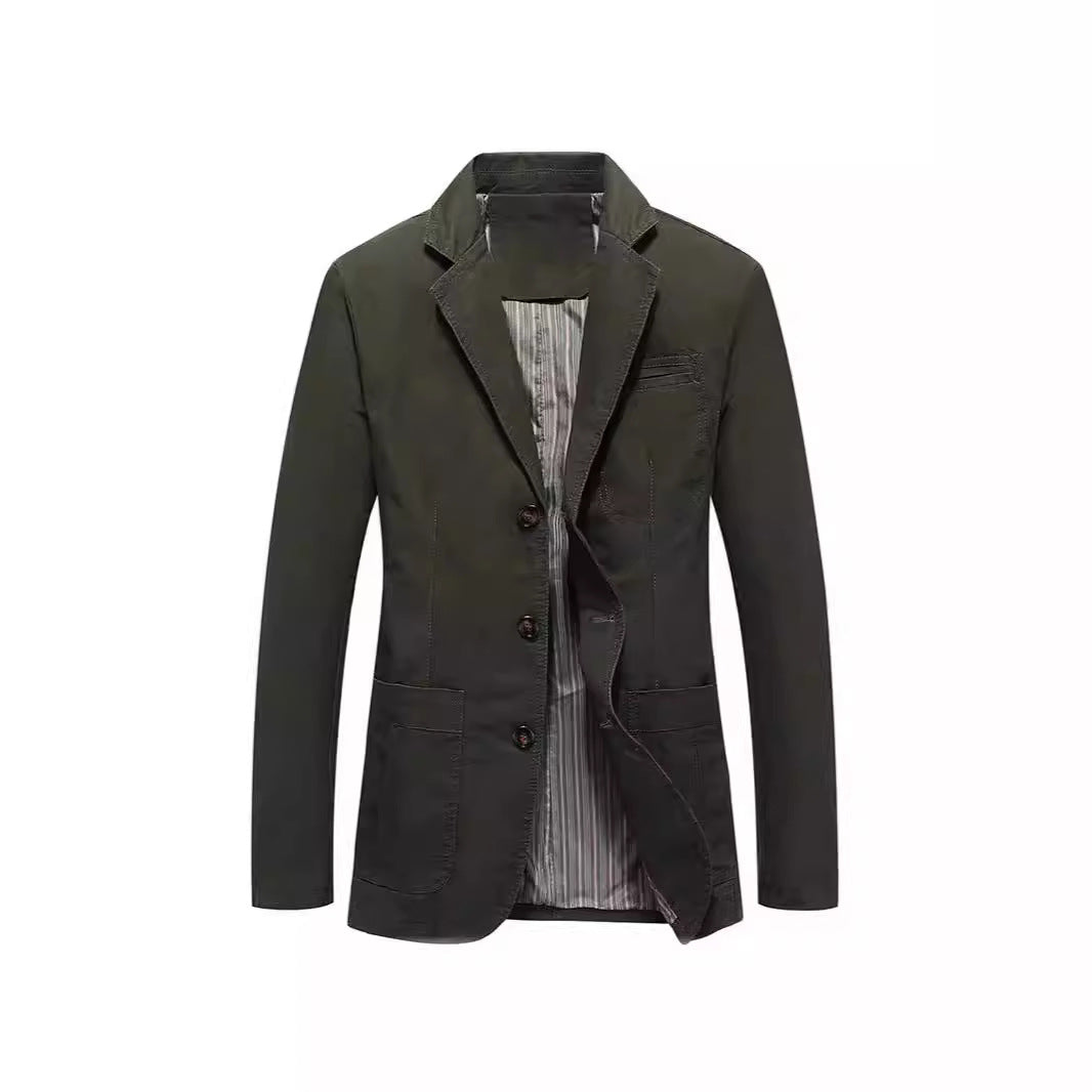 Herren Sakko im Casual-Stil mit Drei-Knopf-Front und aufgesetzten Taschen Echoarchiv