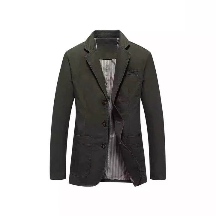 Herren Sakko im Casual-Stil mit Drei-Knopf-Front und aufgesetzten Taschen Echoarchiv
