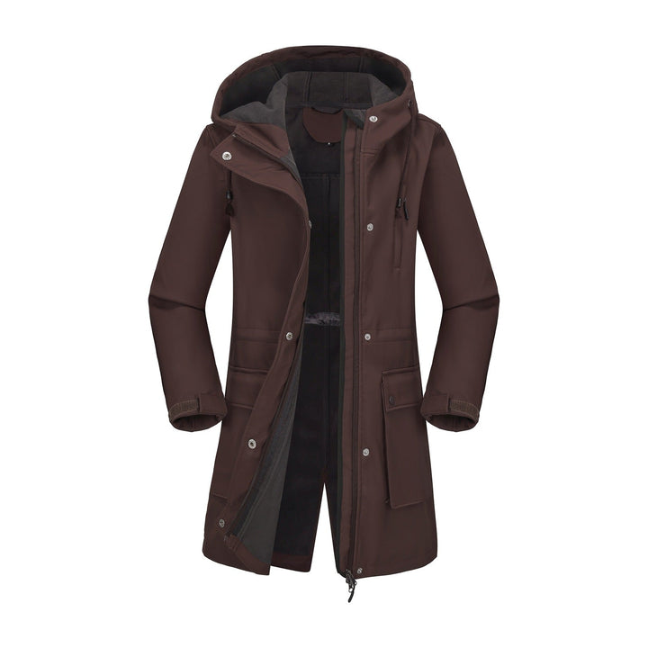 Damen funktionale Outdoor-Jacke mit verstellbarem Taillenzug und Innenfutter Echoarchiv