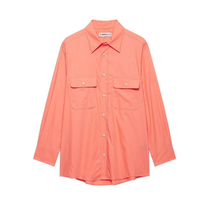 Damen Oversize Hemdbluse im Utility‑Stil mit aufgesetzten Pattentaschen Echo Archiv