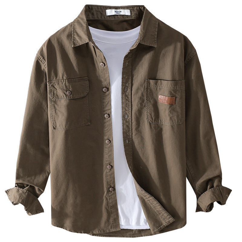 Herren Overshirt-Hemdjacke im Utility-Stil mit Brusttaschen Echoarchiv