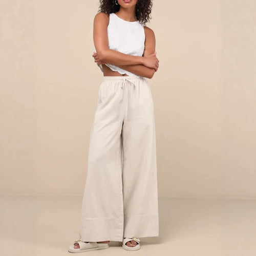 Damen Luftige und bequeme Leinenhose Echo Archiv