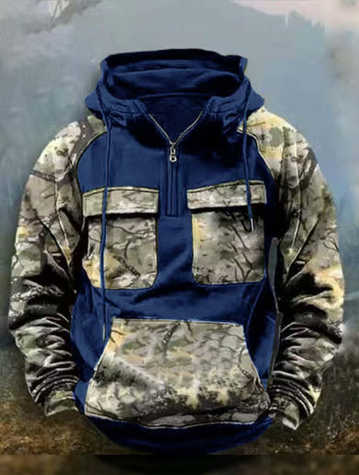 Herren Camouflage Funktionskapuzenpullover Echoarchiv