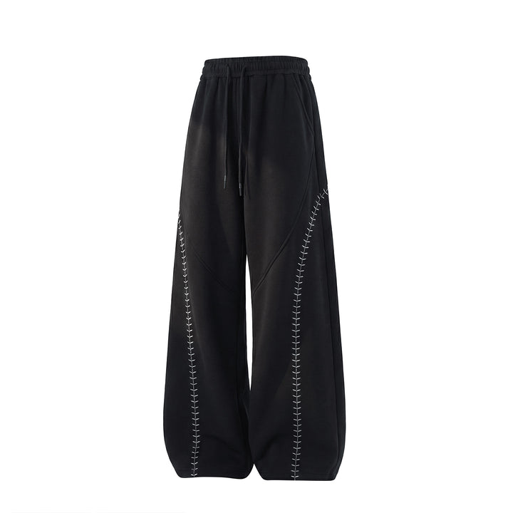 Unisex Extraweite Freizeithose mit Zierstich-Nähten, Elastikbund und Tunnelzug Echo Archiv