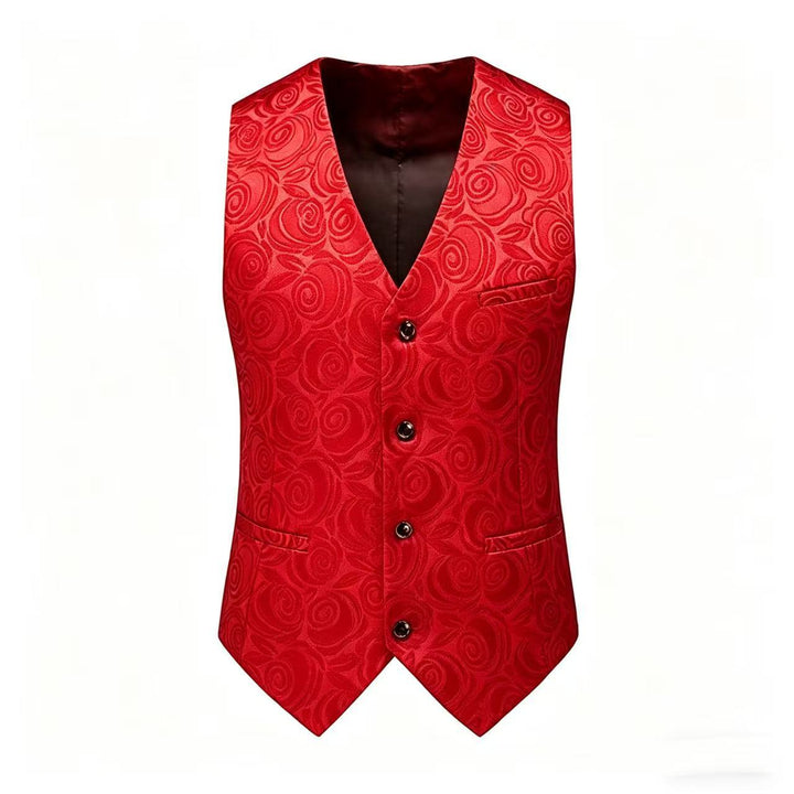 Herren nan Jacquardweste mit ornamentaler Struktur, spitz zulaufendem Saum und satinierter Rückseite Echo Archiv