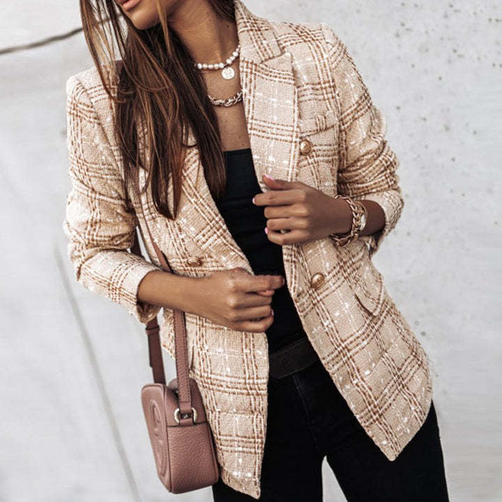Damen Eleganter Strukturierter Blazer Echo Archiv