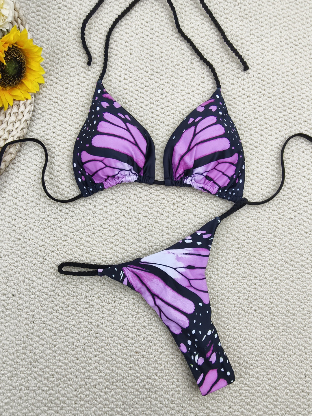 Damen Bikini-Set mit trendigem Schmetterlingsdesign und verstellbaren Bändern Echo Archiv
