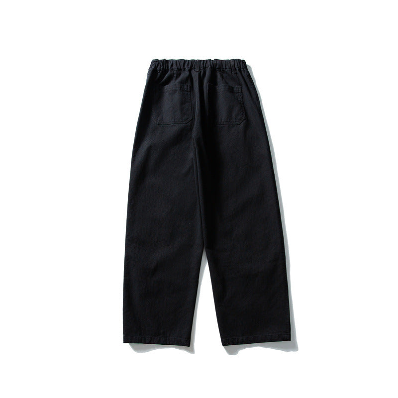 Herren weite Utility-Arbeitshose mit aufgesetzten Patch‑Taschen und elastischem Bund Echoarchiv