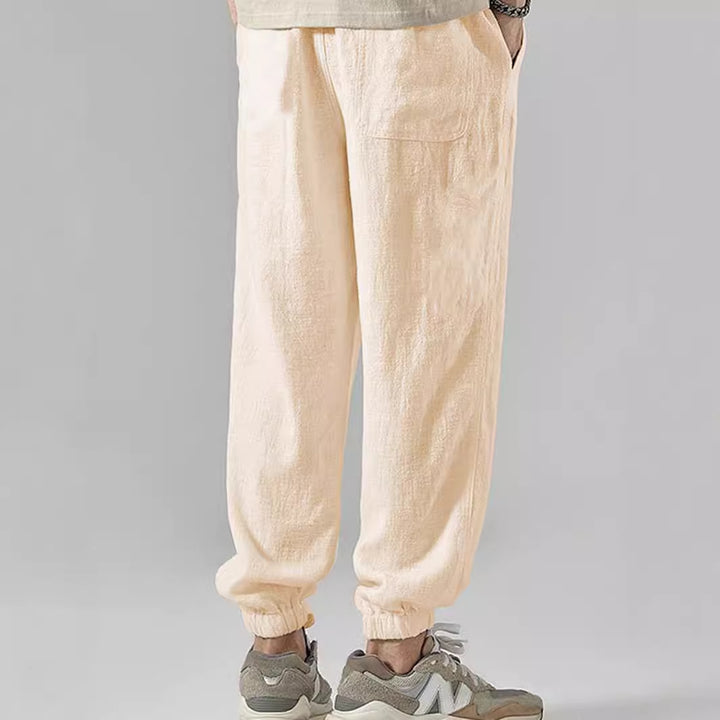 Herren lässige Freizeithose aus leichtem Stoff mit tapered Bein Echoarchiv