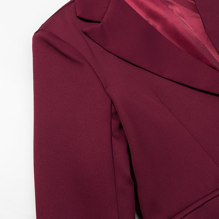Damen Taillierter Ein-Knopf-Blazer mit softem Revers, gefütterter Innenseite und Pattentaschen Echo Archiv