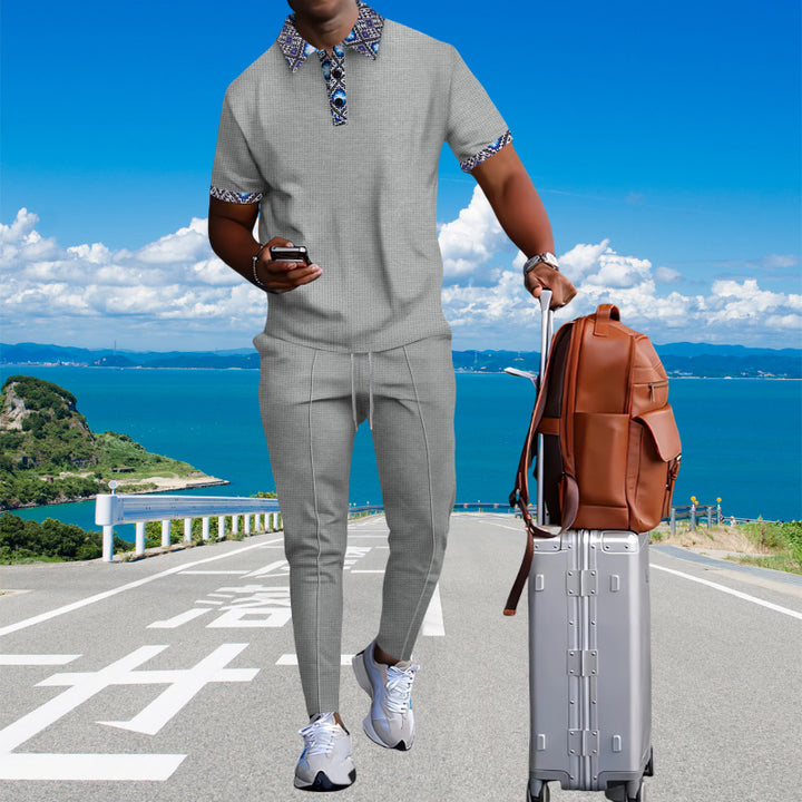 Herren Sportliches Kurzarmhemd mit modischem Kragendesign Echoarchiv