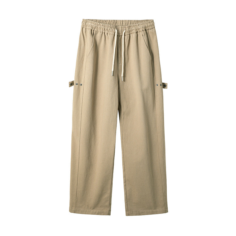 Herren Relaxed‑Fit Baumwoll‑Canvas‑Hose mit Elastikbund, Tunnelzug und Utility‑Seitenschlaufen Echo Archiv
