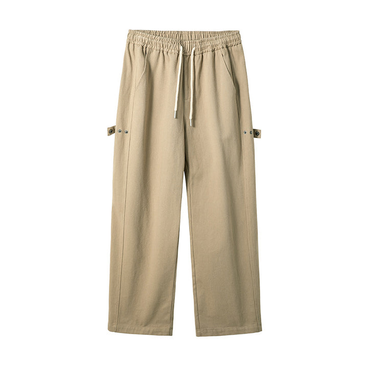 Herren Relaxed‑Fit Baumwoll‑Canvas‑Hose mit Elastikbund, Tunnelzug und Utility‑Seitenschlaufen Echo Archiv