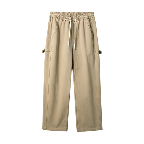 Herren Relaxed‑Fit Baumwoll‑Canvas‑Hose mit Elastikbund, Tunnelzug und Utility‑Seitenschlaufen Echo Archiv