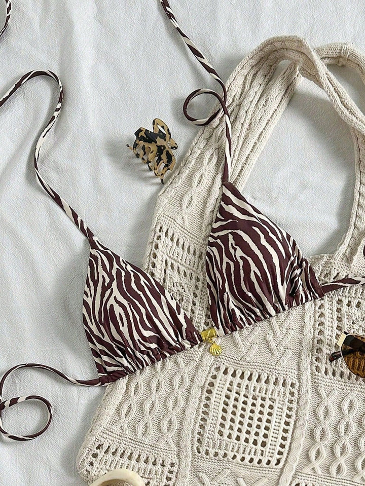 Damen Triangel-Bikinioberteil mit Rüschen Echo Archiv