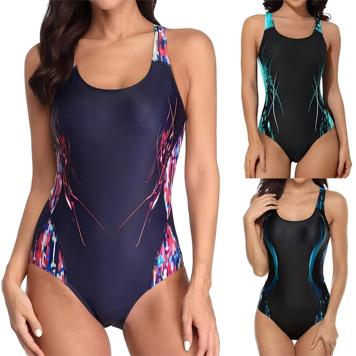 Damen Sportlicher Hochleistungsschwimmanzug Echo Archiv