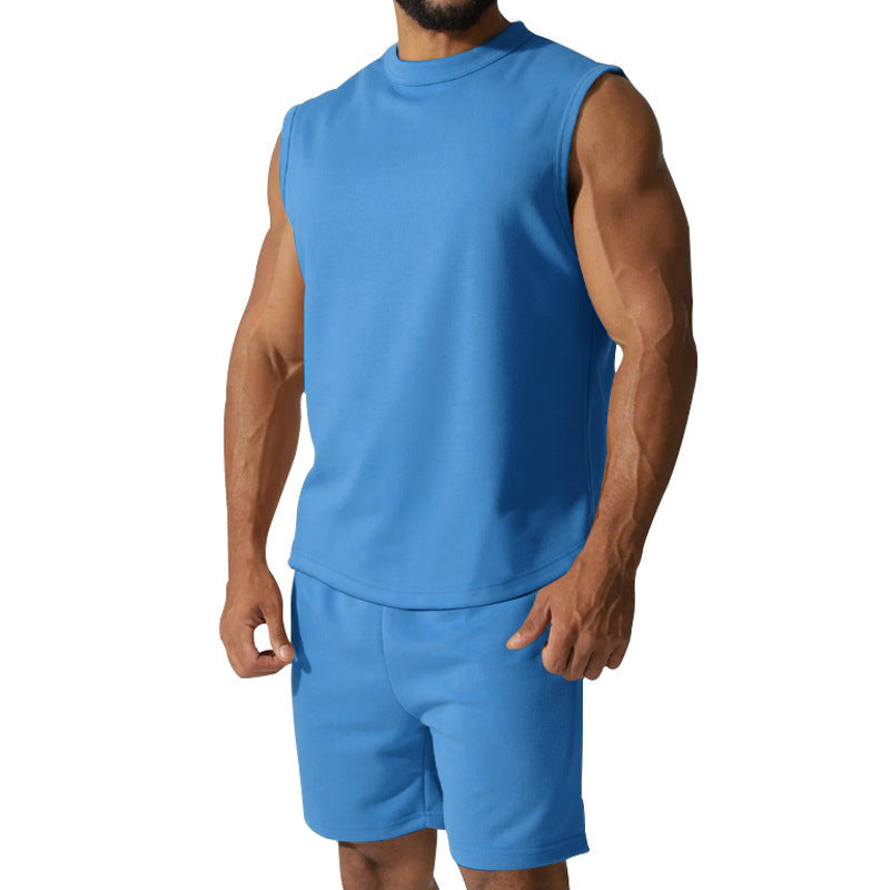 Herren sportliches Kurzarm-Set mit elastischem Bund und modernem Design Echoarchiv