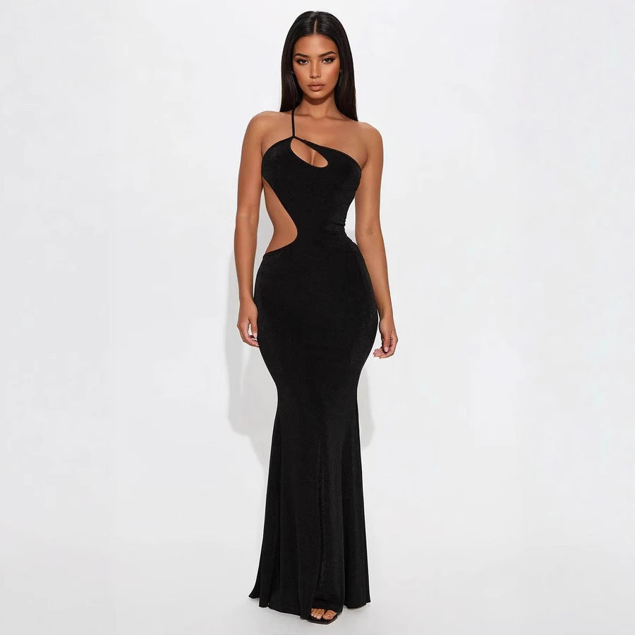 Damen figurbetontes Maxikleid mit tiefem Ausschnitt und Cut-Out-Details Echo Archiv