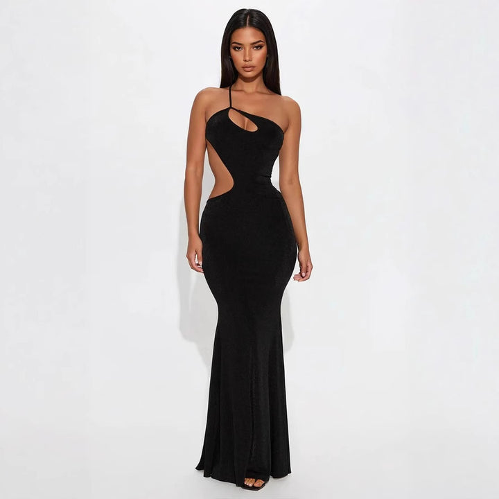 Damen figurbetontes Maxikleid mit tiefem Ausschnitt und Cut-Out-Details Echo Archiv