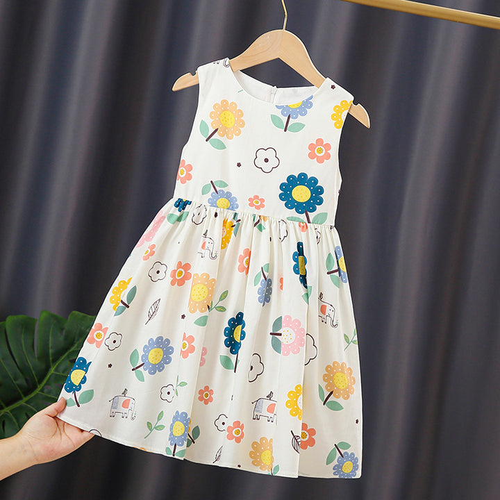 Mädchen Sommerkleid mit bunten Blumenmustern Echo Archiv