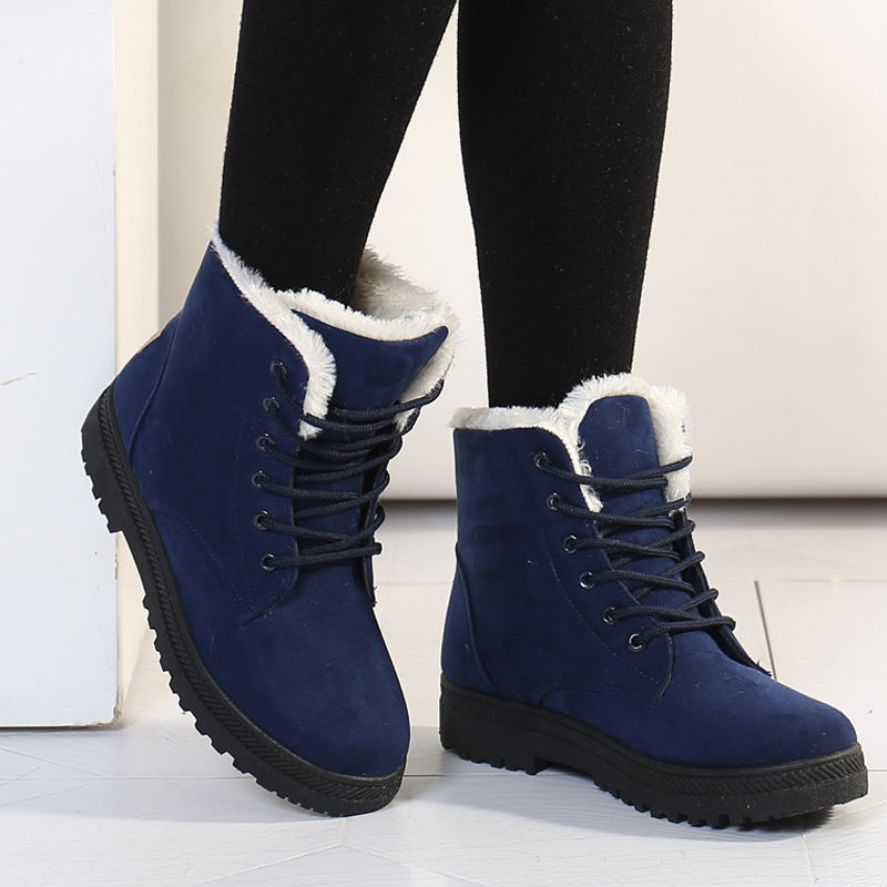 Damen Gefütterte Schnür-Ankleboots mit Teddyfutter und robuster Lug-Sohle Echoarchiv