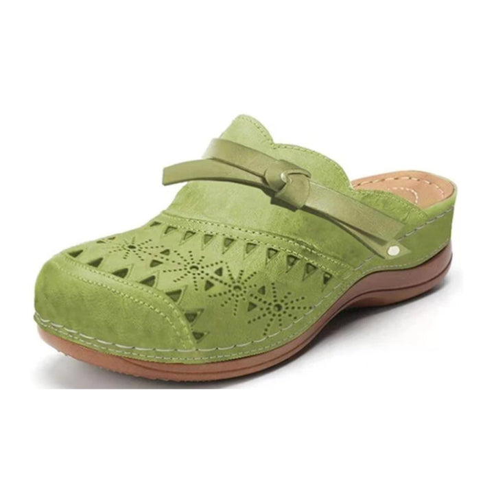 Damen Bequeme Perforierte Clog-Mules mit Knotenriemen und ergonomischem Komfortfußbett – Lioré